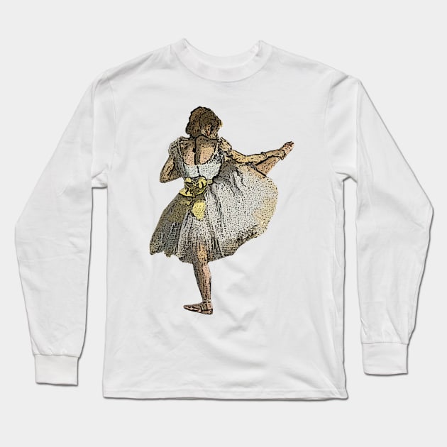 Ballet Dancer Grunge Long Sleeve T-Shirt by DesignsByDebQ